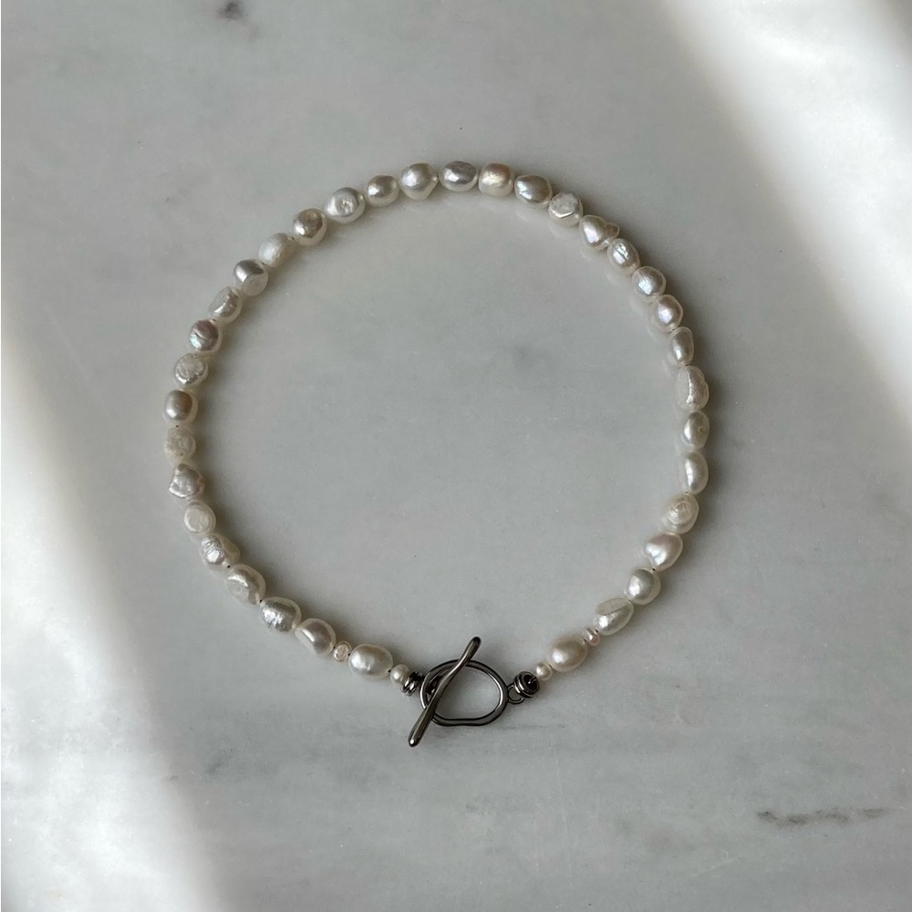 Fresh water pearl necklace handmade